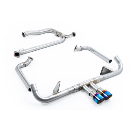 Milltek KIPUFOGÓRENDSZER Milltek Full system with cat replacement pipe for Porsche Cayman 718 GTS 2.5T (non-GPF) 2016-2020 - Burnt titanium tips | race-shop.hu