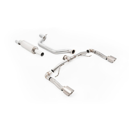 Milltek KIPUFOGÓRENDSZER Milltek GPF-back exhaust (loudest) for Seat Leon Cupra Leon 2.0TSI 245ps (GPF) 2022+ - Brushed titanium tips | race-shop.hu