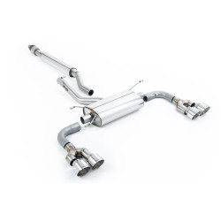 Milltek Secondary cat-back exhaust (quieter) for Toyota GR86 2.4 Litre (non-GPF) 2022+ - Quad polished tips