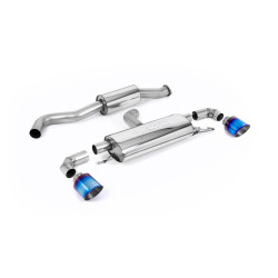 Milltek GPF-back exhaust resonated for Toyota Yaris Gen 1 2020-2024 - Burnt titanium tips