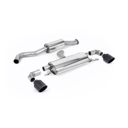 Milltek GPF-back exhaust resonated for Toyota Yaris Gen 1 2020-2024 - Cerakote black tips
