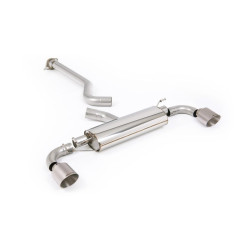 Milltek GPF-back exhaust (louder) for Toyota Yaris Gen 2 2024+ - Brushed titanium tips