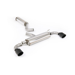 Milltek GPF-back exhaust resonated for Toyota Yaris Gen 2 2024+ - Cerakote black tips