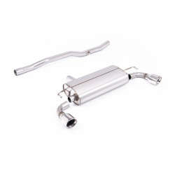 Milltek V2 Cat-back exhaust (loudest) for Volkswagen Golf Mk4 R32 3.2 V6 4WD (non-GPF) 2002-2005 - JET-100 tips
