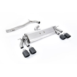 Milltek Cat-back exhaust (louder) carbon tips for Volkswagen Golf Mk7.5 R 2.0 TSI 310PS (non-GPF) 2017-2021