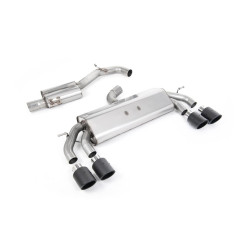 Milltek Cat-back exhaust (quieter) non-valved for Volkswagen Golf Mk7.5 R 310PS (non-GPF) 2017-2021 - Carbon tips