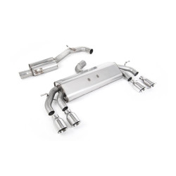 Milltek Cat-back exhaust (quieter) non-valved for Volkswagen Golf Mk7.5 R 310PS (non-GPF) 2017-2021 - Quad polished tips