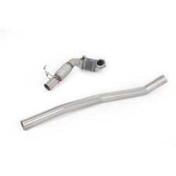 Milltek V2 Large-bore downpipe with sports cat for Volkswagen Golf Mk7.5 R 2.0 TSI 310PS (non-GPF, race cat) 2017-2021