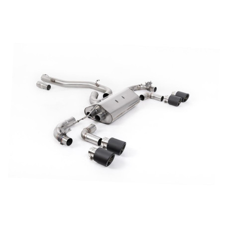 Milltek KIPUFOGÓRENDSZER Milltek Cat-back exhaust (louder) valved for Volkswagen Golf Mk7.5 R 310PS (non-GPF) 2017-2021 - Carbon tips | race-shop.hu