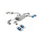 Milltek Cat-back exhaust resonated valved for Volkswagen Golf Mk7.5 R 310PS (non-GPF) 2017-2021 - Quad burnt titanium tips