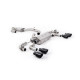 Milltek Cat-back exhaust resonated valved for Volkswagen Golf Mk7.5 R 310PS (non-GPF) 2017-2021 - Quad Cerakote black tips
