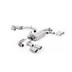 Milltek Cat-back exhaust resonated valved for Volkswagen Golf Mk7.5 R 310PS (non-GPF) 2017-2021 - Polished tips