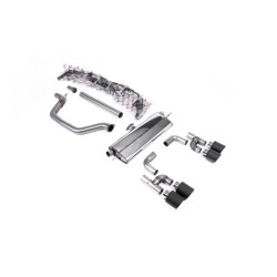 Milltek GPF-back exhaust carbon tips for Volkswagen Golf Mk8 GTi (GPF) 2020-2024