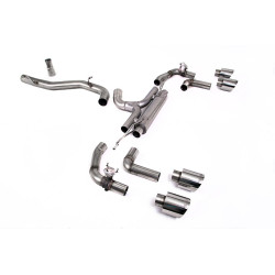 Milltek GPF-back exhaust (loudest) for Volkswagen Golf Mk8 R 2.0 TSI 320PS (GPF) 2021-2024 - Polished tips