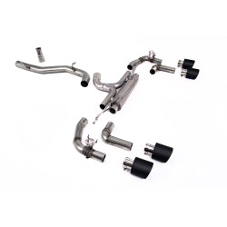 Milltek Cat-back exhaust (loudest) for Volkswagen Golf Mk8 R 2.0 TSI 320PS (non-GPF) 2022-2024 - Carbon tips