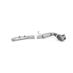 Milltek Large-bore downpipe with sports cat for Volkswagen Golf Mk8.5 GTi (GPF, HJS cat, for OE system) 2024+