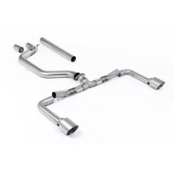 Milltek GPF-back exhaust (loudest) for Volkswagen Golf Mk8.5 GTi Clubsport (GPF) 2024+ - Brushed titanium tips