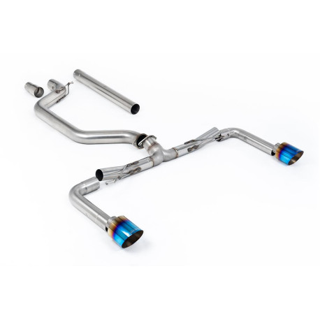 Milltek KIPUFOGÓRENDSZER Milltek GPF-back exhaust (loudest) for Volkswagen Golf Mk8.5 GTi Clubsport (GPF) 2024+ - Burnt/blue titanium tips | race-shop.hu
