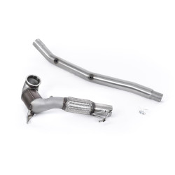 Milltek Large-bore downpipe with sports cat for Volkswagen Golf Mk8.5 R (non-GPF, HJS cat, for OE system) 2025+