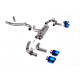 Milltek Cat-back exhaust (loudest) for Volkswagen Golf Mk8.5 R (non-GPF) 2025+ - Burnt/blue titanium tips