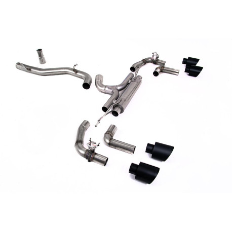 Milltek KIPUFOGÓRENDSZER Milltek GPF-back exhaust (loudest) for Volkswagen Golf Mk8.5 R (GPF) 2024+ - Cerakote black tips | race-shop.hu