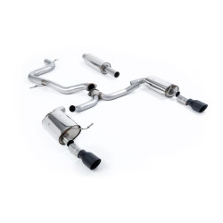 Milltek Cat-back exhaust resonated for Volkswagen Jetta Mk7 GLi 2.0T (non-GPF) 2019+ - Dual Cerakote black tips