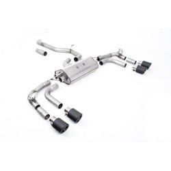 Milltek GPF-back exhaust (louder) for Volkswagen Tiguan R 320ps EA888.4 MQB EVO (GPF) 2021+ - Carbon tips