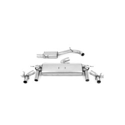 Milltek Cat-back exhaust for Volkswagen T-Roc R 2.0TSI 300ps 2022+ - Quad Cerakote black tips