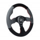 Bazár 3 küllős sportkormány NRG RACE, 320mm, velúr, lapos alj, 25mm mélység, fekete/szürke SÉRÜLT | race-shop.hu