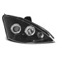 Világítás TUNING-TEC első lámpák (Angel Eyes) FORD FOCUS 10.98-10.01-hez (H1), fekete | race-shop.hu