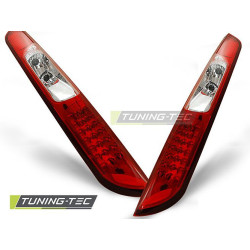 TUNING-TEC LED hátsó lámpák FORD FOCUS MK2 09.04-08 HATCHBACK-hez, piros-fehér