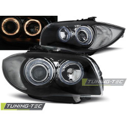 Fényszóró ANGEL EYES fekete BMW 1 E87/E81/82/88 04-11
