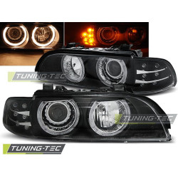 Fényszóró ANGEL EYES fekete LED INDICATOR BMW E39 09.95-06.03