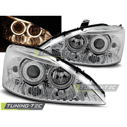 Fényszóró FORD FOCUS 10.98-10.01 ANGEL EYES króm