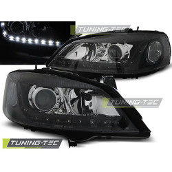 TUNING-TEC első lámpák (DRL) OPEL ASTRA G 09.97-02.04-hez (H7), fekete