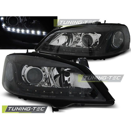 Világítás TUNING-TEC első lámpák (DRL) OPEL ASTRA G 09.97-02.04-hez (H7), fekete | race-shop.hu