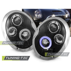 Fényszóró ANGEL EYES fekete BMW MINI (COOPER) 01-04