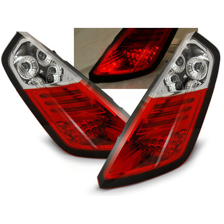 Világítás TUNING-TEC LED hátsó lámpák FIAT GRANDE PUNTO 09.05-09-hez, piros-fehér | race-shop.hu