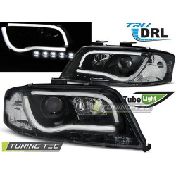 TUNING-TEC első lámpák (Tube Light, DRL) AUDI A6 06.01-05.04-hez (H1), fekete