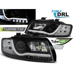 TUNING-TEC első lámpák (Tube Light, DRL) AUDI A4 10.00-10.04-hez (H1), fekete