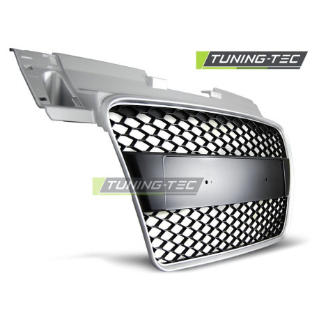Body kitek és vizuális kiegészítők TUNING-TEC hűtőrács (Sport) AUDI TT 06-14-hez, ezüst króm | race-shop.hu
