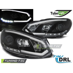 Fényszóró csőfény DRL fekete VW GOLF 6 10.08-12