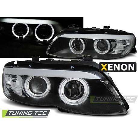 Világítás TUNING-TEC első lámpák (Angel Eyes) XENON BMW X5 E53 11.03-06-hoz (D2S/H7), fekete | race-shop.hu