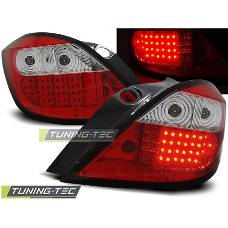 Világítás TUNING-TEC LED hátsó lámpák OPEL ASTRA H 03.04-09-hez, piros-fehér | race-shop.hu