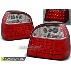 TUNING-TEC LED hátsó lámpák VW GOLF 3 09.91-08.97-hez, piros-fehér, V1