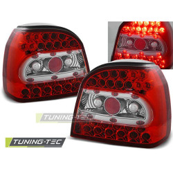 TUNING-TEC LED hátsó lámpák VW GOLF 3 09.91-08.97-hez (HATCHBACK, CABRIO), piros-fehér