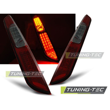 Világítás TUNING-TEC LED hátsó lámpák FORD FOCUS MK2 09.04-08 HB-hez (HATCHBACK), piros-füstös | race-shop.hu