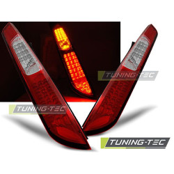 TUNING-TEC LED hátsó lámpák FORD FOCUS MK2 08-10 HB-hez (HATCHBACK), piros-fehér