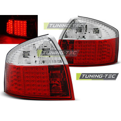 TUNING-TEC LED hátsó lámpák AUDI A4 10.00-10.04-hez (LIMOUSINE), piros-fehér