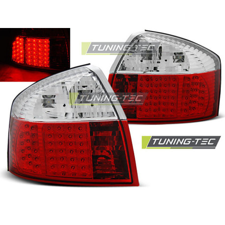 Világítás TUNING-TEC LED hátsó lámpák AUDI A4 10.00-10.04-hez (LIMOUSINE), piros-fehér | race-shop.hu